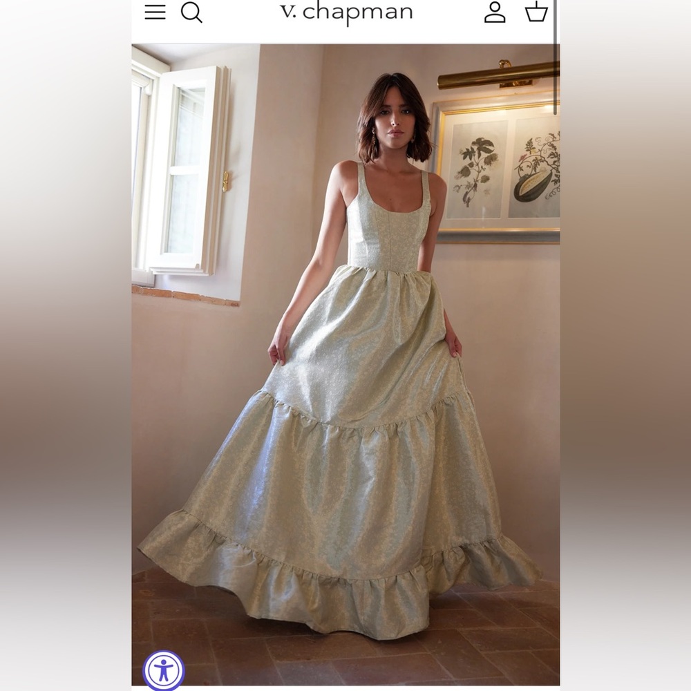V. Chapman The Avery Dress in Sage